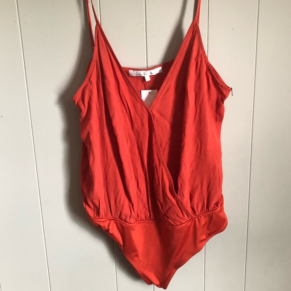 Lovers + Friends Vision Cami Bodysuit Rust Orange - Picture 2 of 7